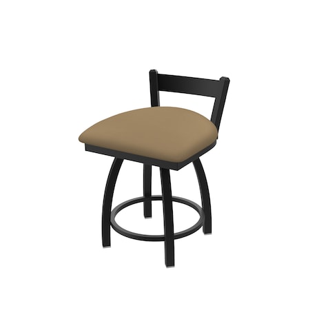 Holland Bar Stool Co 18" Low Back Swivel Vanity Stool, Black Wrinkle, Canter Sand Seat 82118BW013